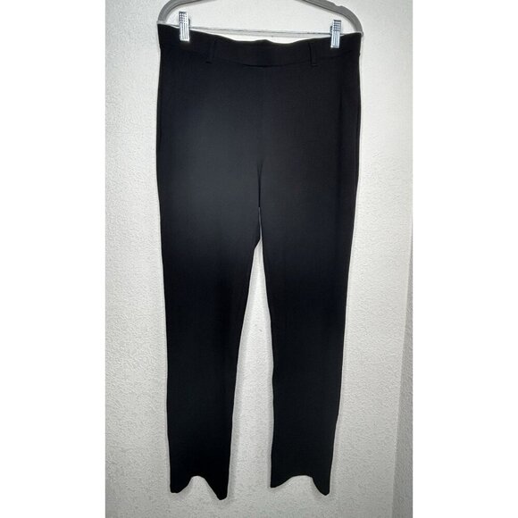 Quince Pants Large Black Ultra Stretch Ponte Straight Leg Pant Pull On Capsule L - Picture 1 of 10